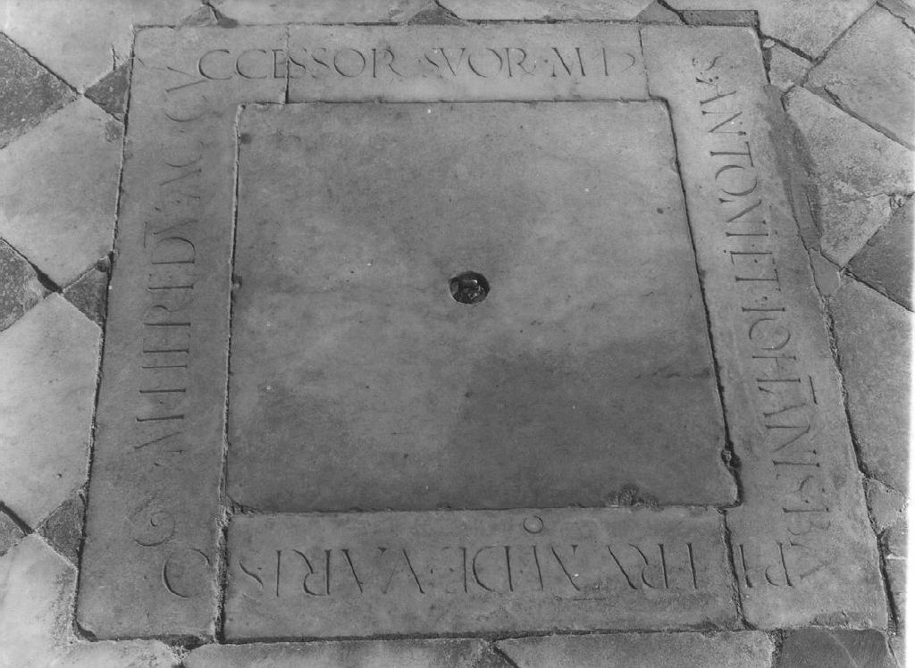 lastra tombale, opera isolata - ambito ligure (fine sec. XV)