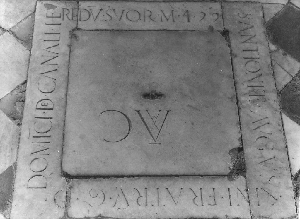 lastra tombale, opera isolata - ambito ligure (fine sec. XV)