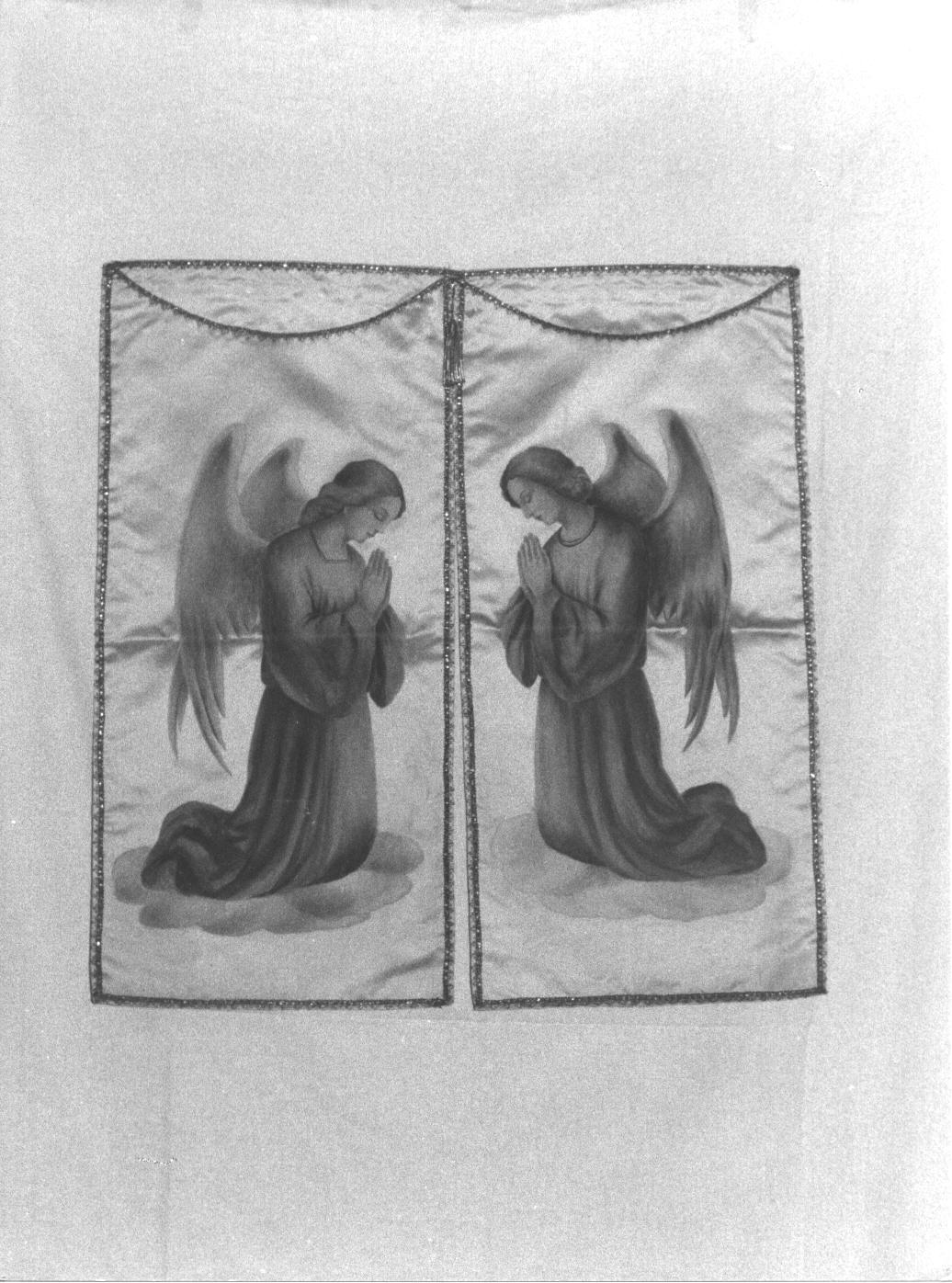 ANGELI ADORANTI (conopeo di tabernacolo, opera isolata) - manifattura ligure (prima metà sec. XX)