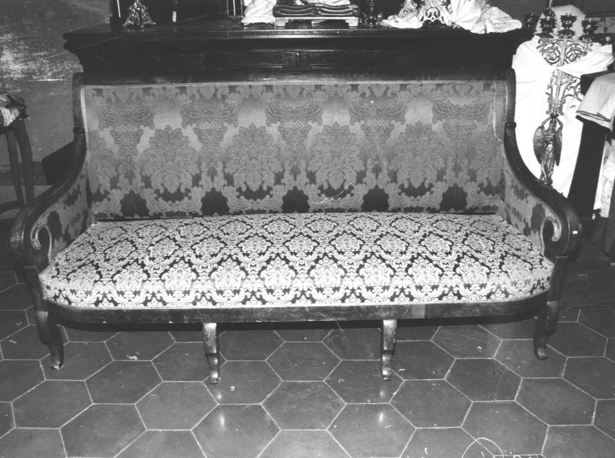 divano, elemento d'insieme - PRODUZIONE LIGURE (secondo quarto sec. XIX)