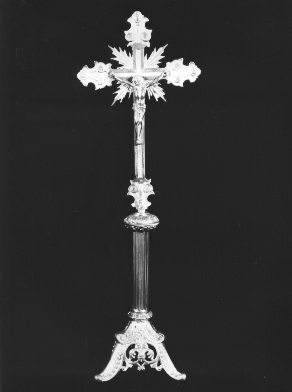 crocifissione (croce d'altare, elemento d'insieme) - PRODUZIONE LIGURE (sec. XX)