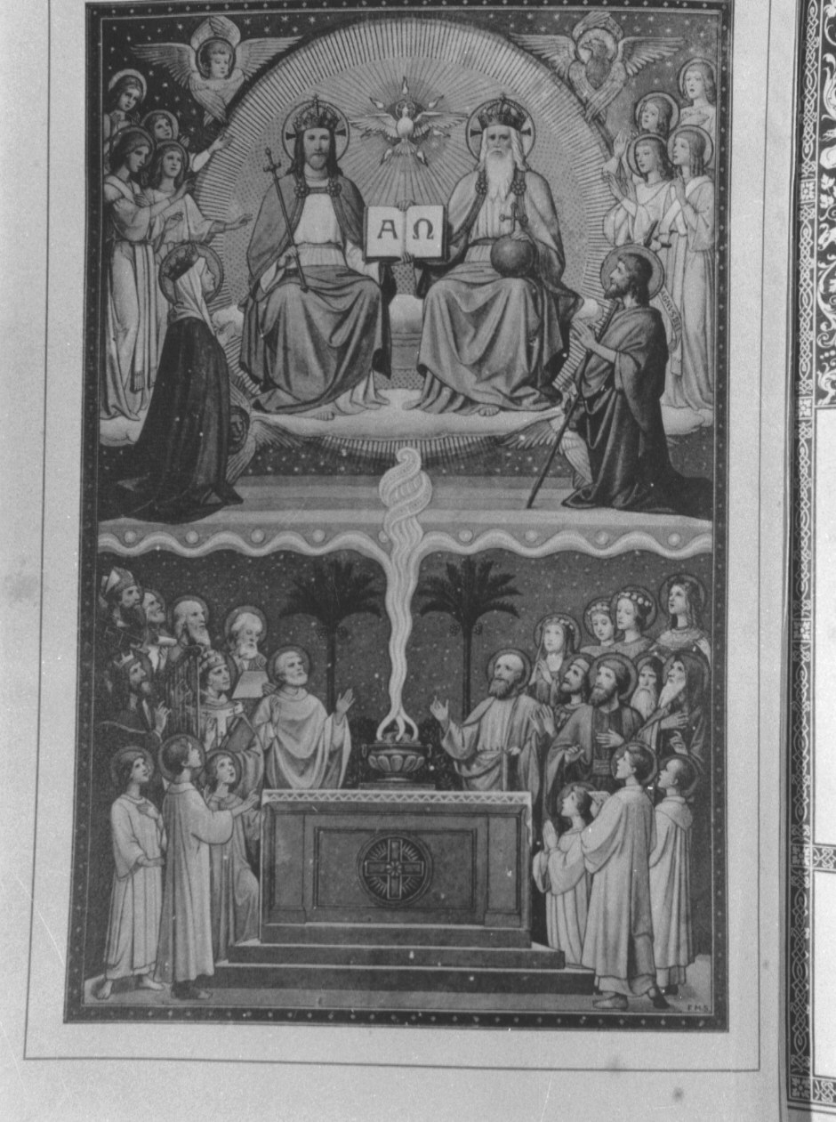 adorazione della Trinità (stampa, serie) - ambito ligure (sec. XX)