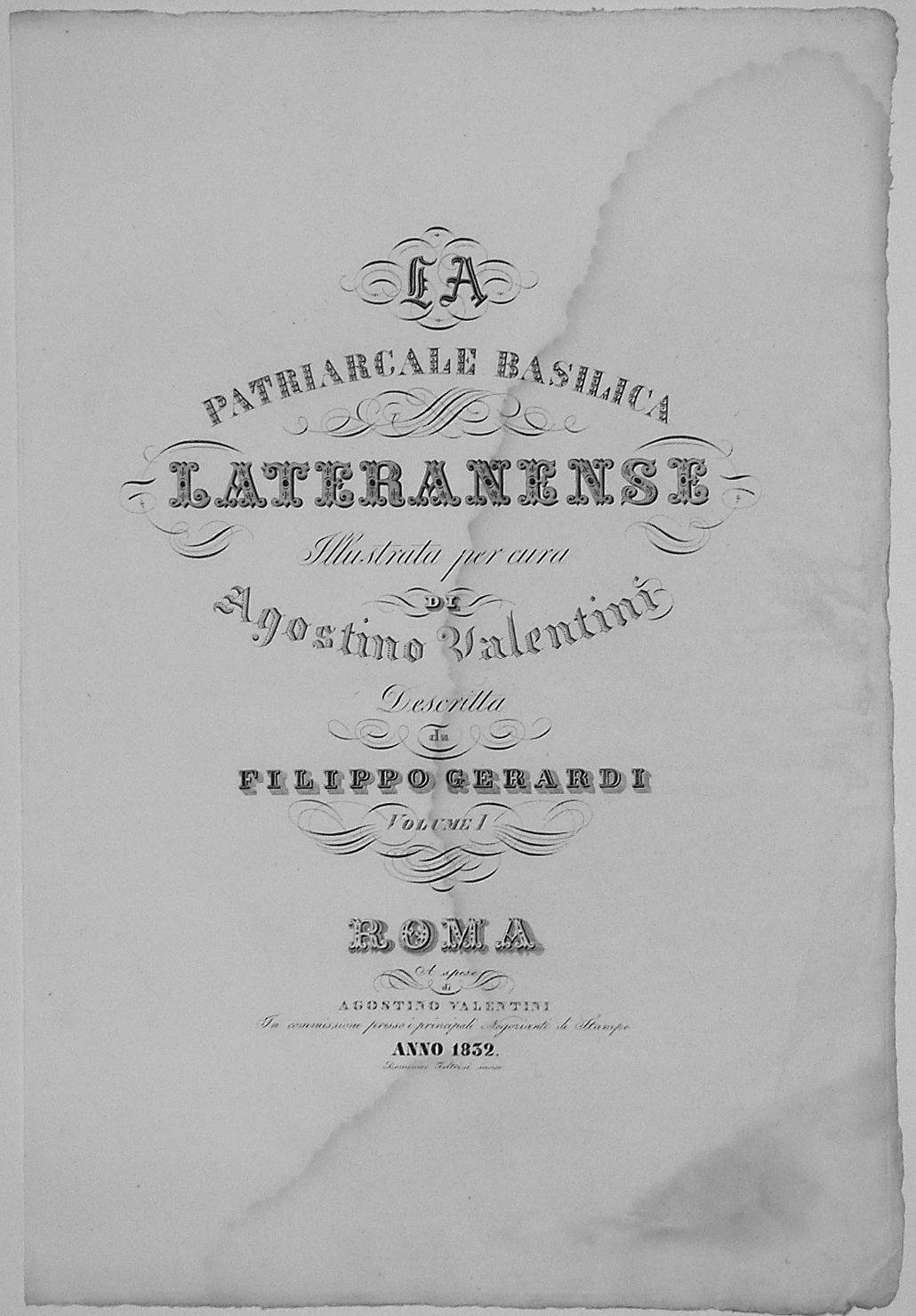 FRONTESPIZIO (stampa smarginata, serie) di Feltrini Domenico (secondo quarto sec. XIX)