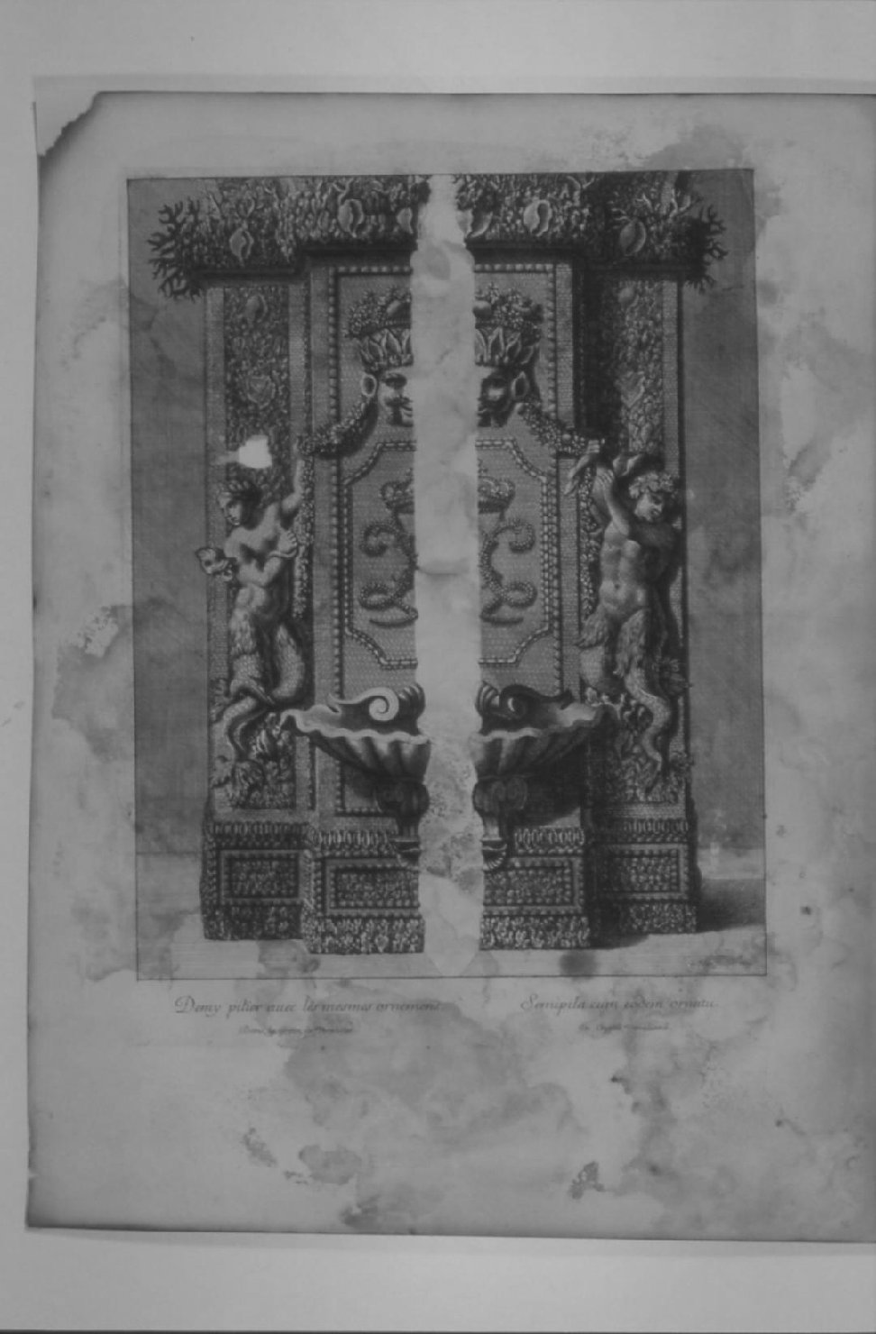 TONDI CON PUTTI ALATI (stampa) di Lepautre Jean (sec. XVII)