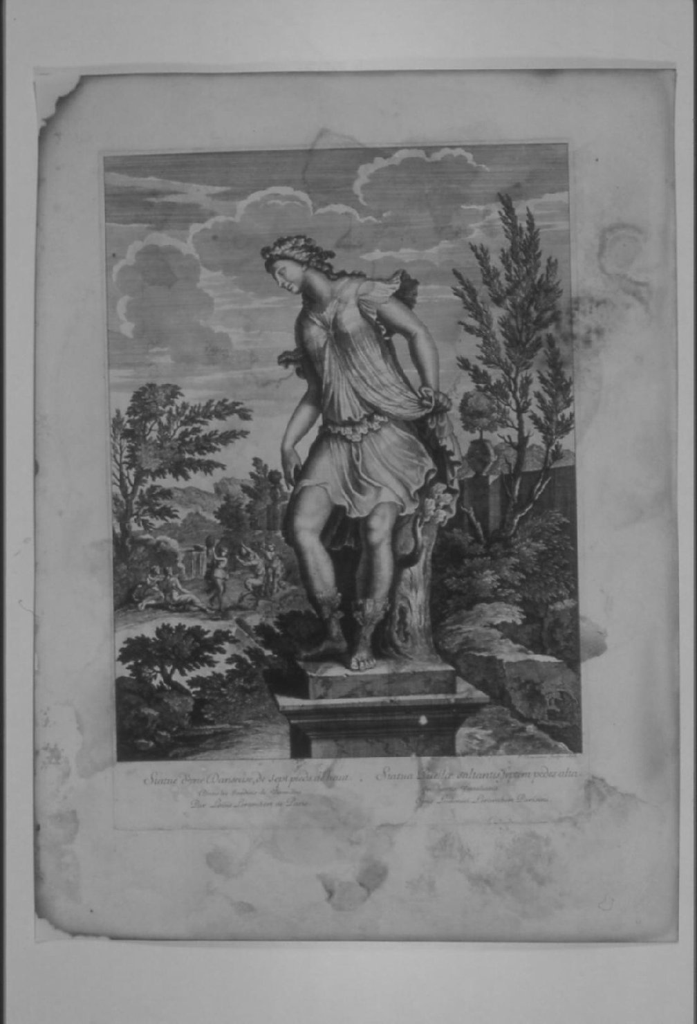 SCULTURA RAFF. DANZATRICE (stampa) di Chauveau François, Lerambert Louis (sec. XVII)