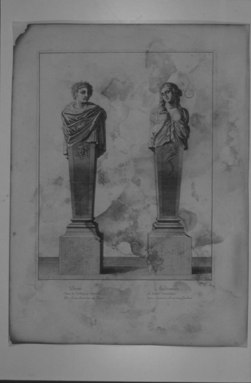BUSTI RAFF. PERSEO E ANDROMEDA (stampa) di Lepautre Jean, Lerambert Louis (sec. XVII)