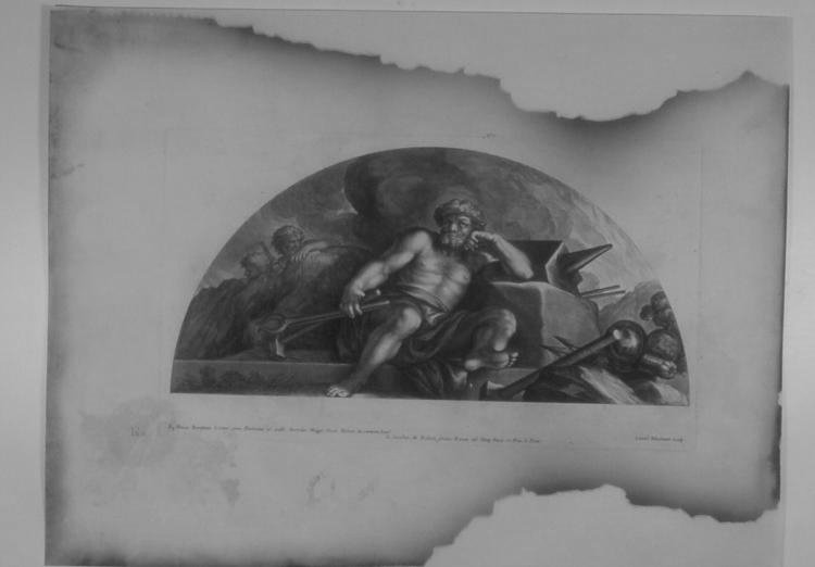 VULCANO (stampa, serie) di Bloemaert Cornelis il Giovane, Berrettini Pietro detto Pietro da Cortona (sec. XVII)