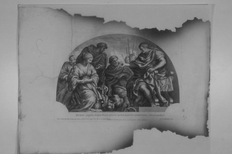 LA CONTINENZA DI SCIPIONE (stampa, serie) di Bloemaert Cornelis il Giovane, Berrettini Pietro detto Pietro da Cortona (sec. XVII)