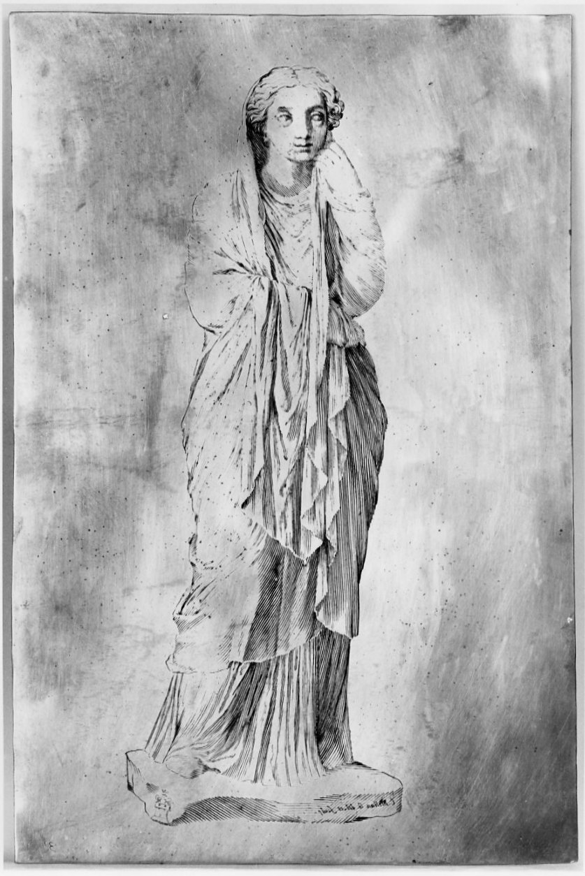 Pudicizia (matrice, serie) di Mellan Claude (sec. XVII)