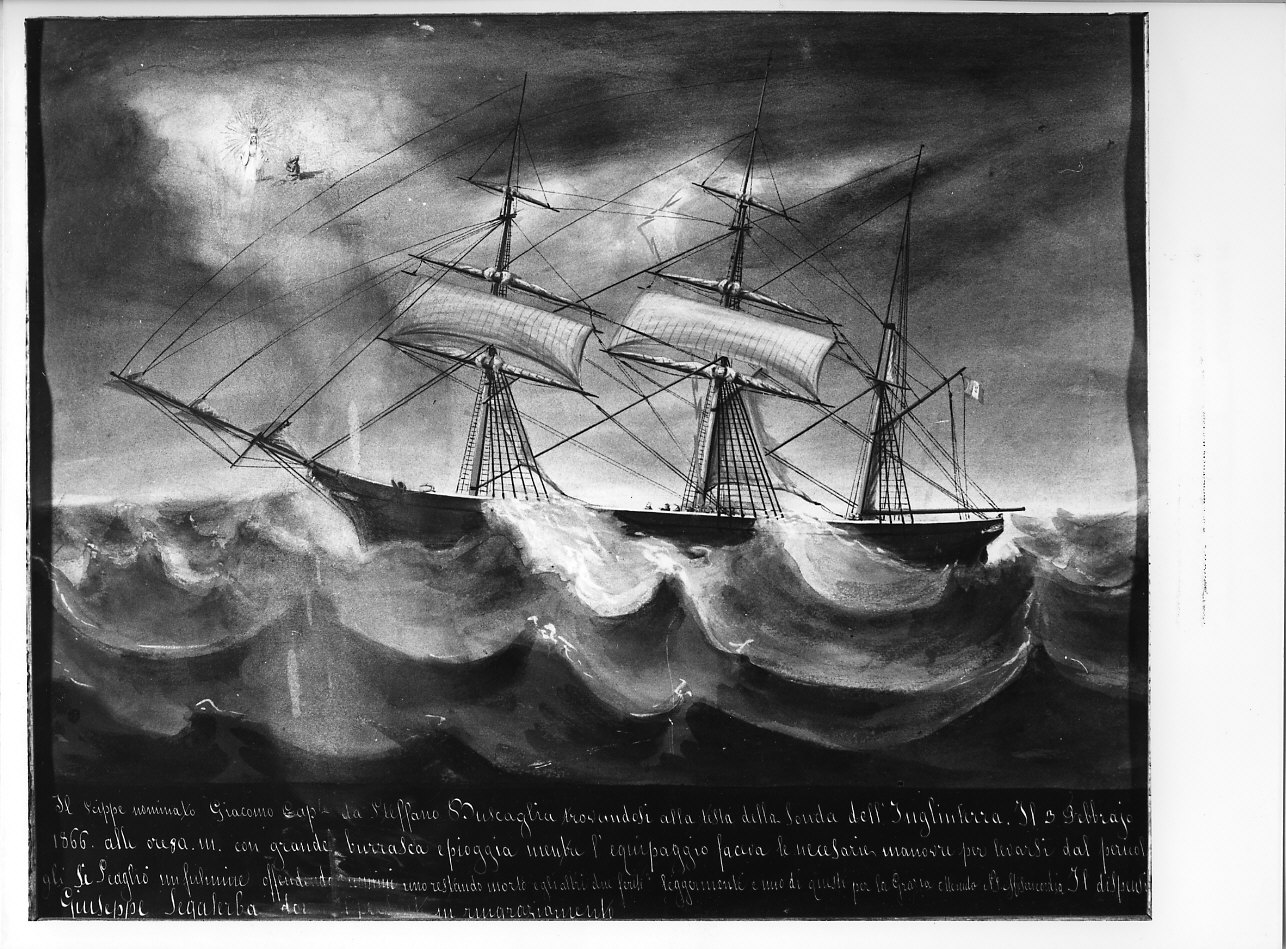 miracolo della Madonna (ex voto, opera isolata) - ambito italiano (sec. XIX)