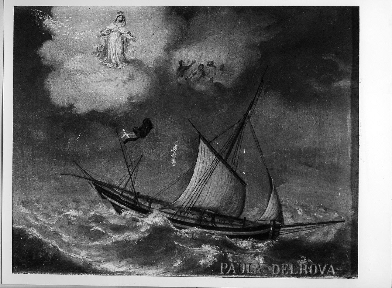 miracolo della Madonna (ex voto, opera isolata) - ambito italiano (sec. XIX)