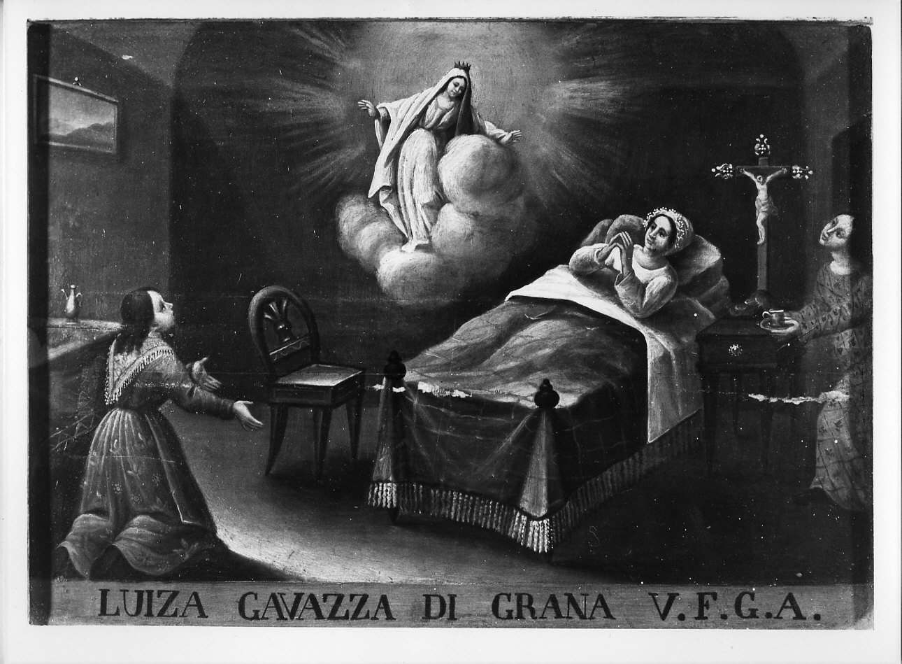 miracolo della Madonna (ex voto, opera isolata) - ambito italiano (sec. XIX)