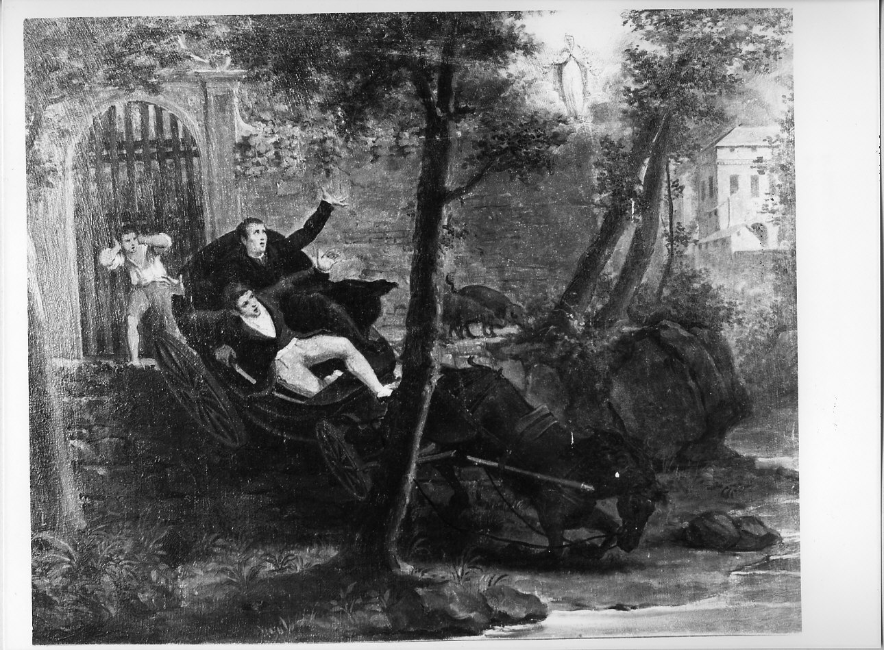 miracolo della Madonna (ex voto, opera isolata) - ambito italiano (sec. XIX)