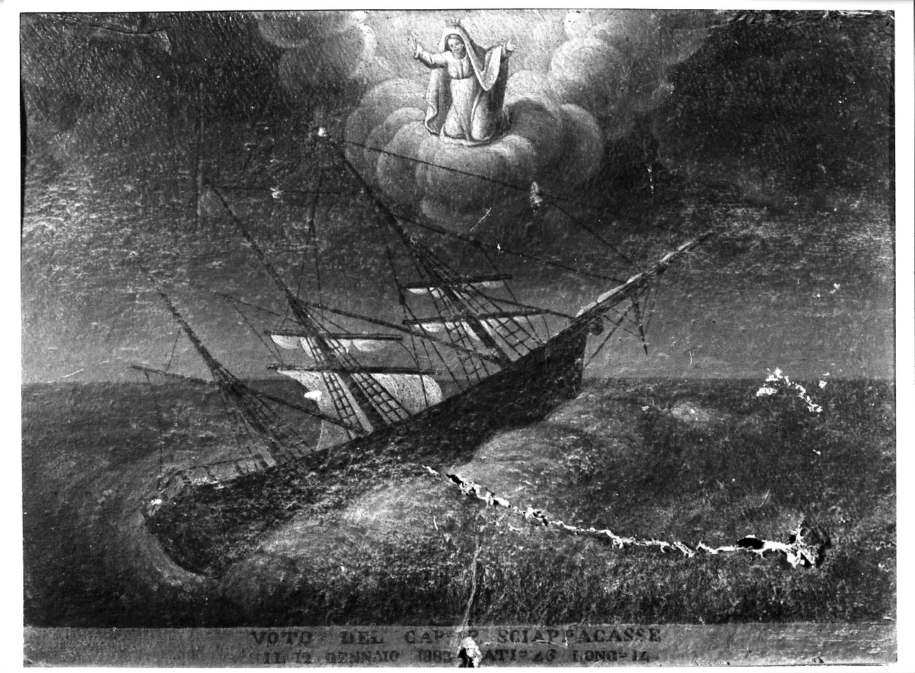 miracolo della Madonna (ex voto, opera isolata) - ambito italiano (sec. XIX)