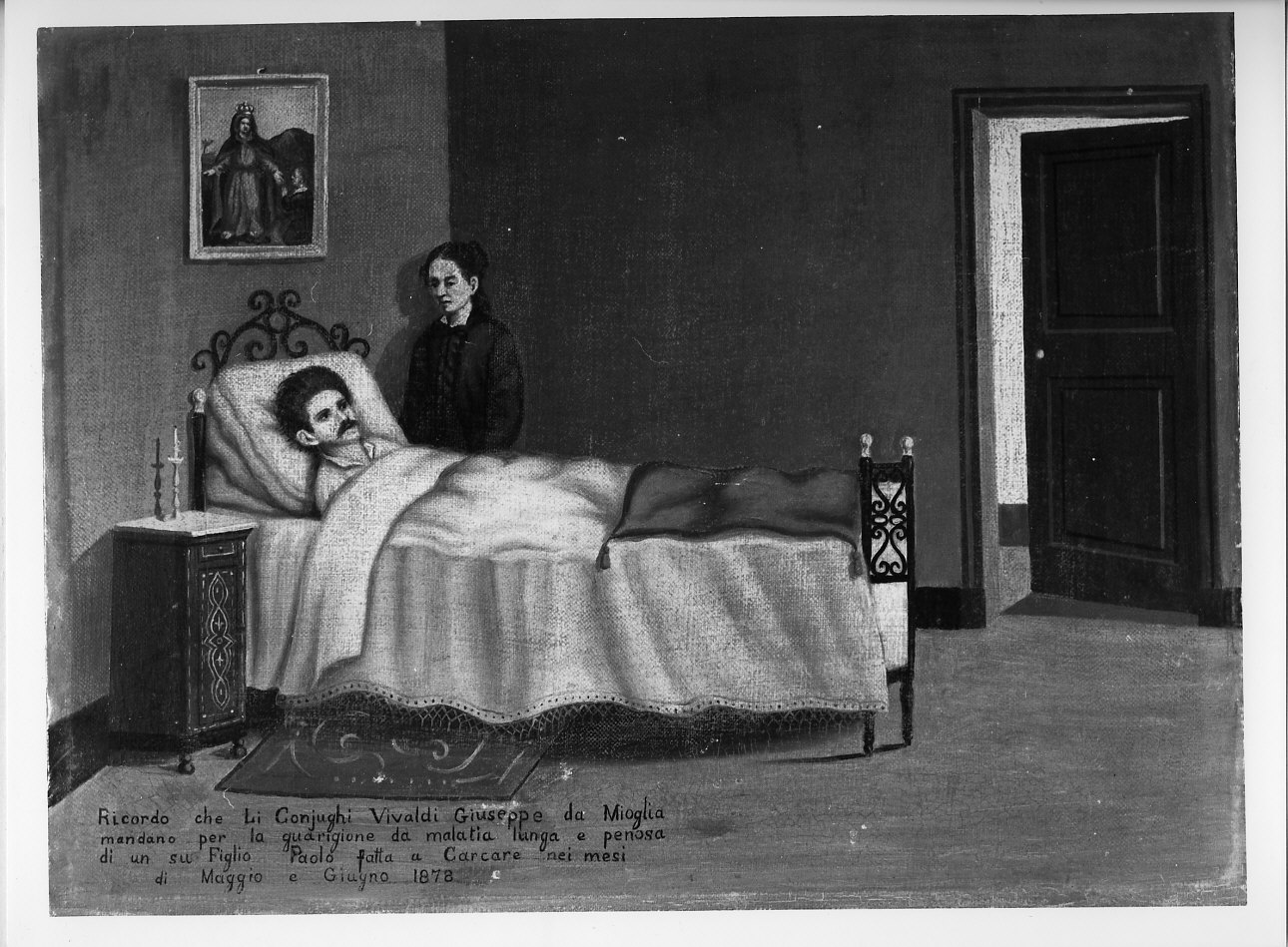 miracolo della Madonna (ex voto, opera isolata) - ambito italiano (sec. XIX)