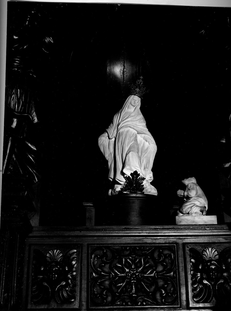 apparizione della Madonna della Misericordia ad Antonio Botta (gruppo scultoreo, opera isolata) - bottega italiana (sec. XVII)