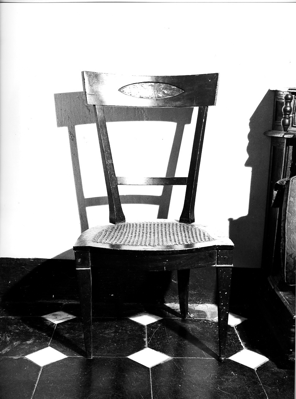 sedia, opera isolata - bottega italiana (prima metà sec. XIX)