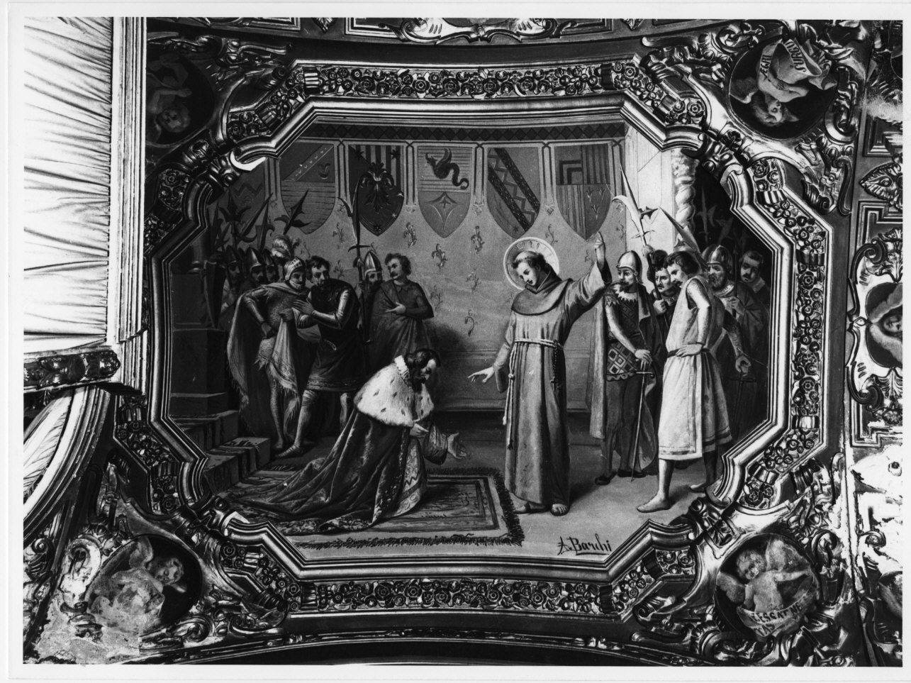 Sant'Antonio da Padova (dipinto, opera isolata) di Barchi Angelo (sec. XIX)