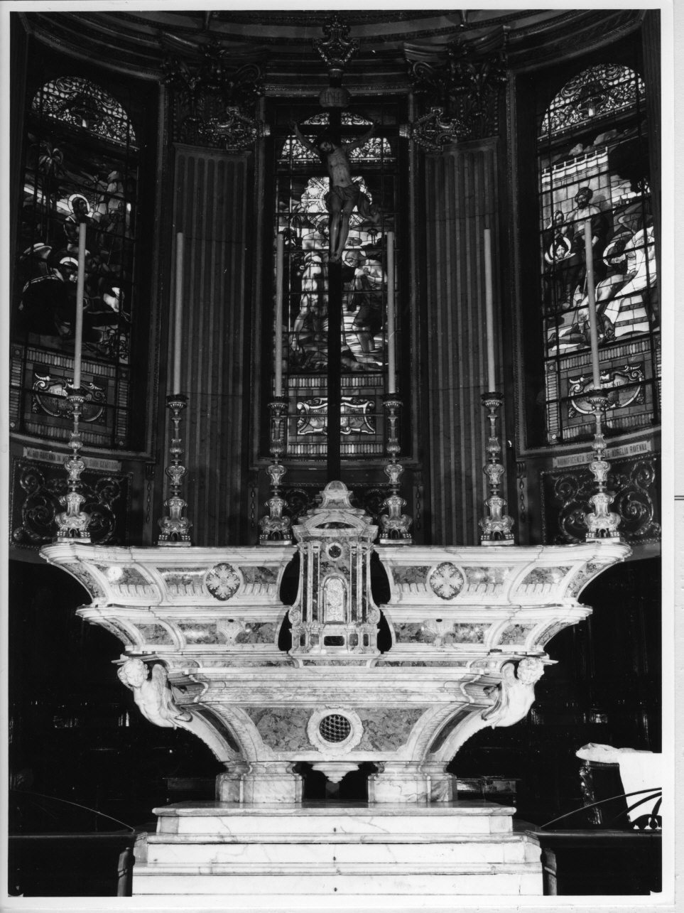 altare maggiore, insieme di Schiaffino Francesco Maria (sec. XVIII)