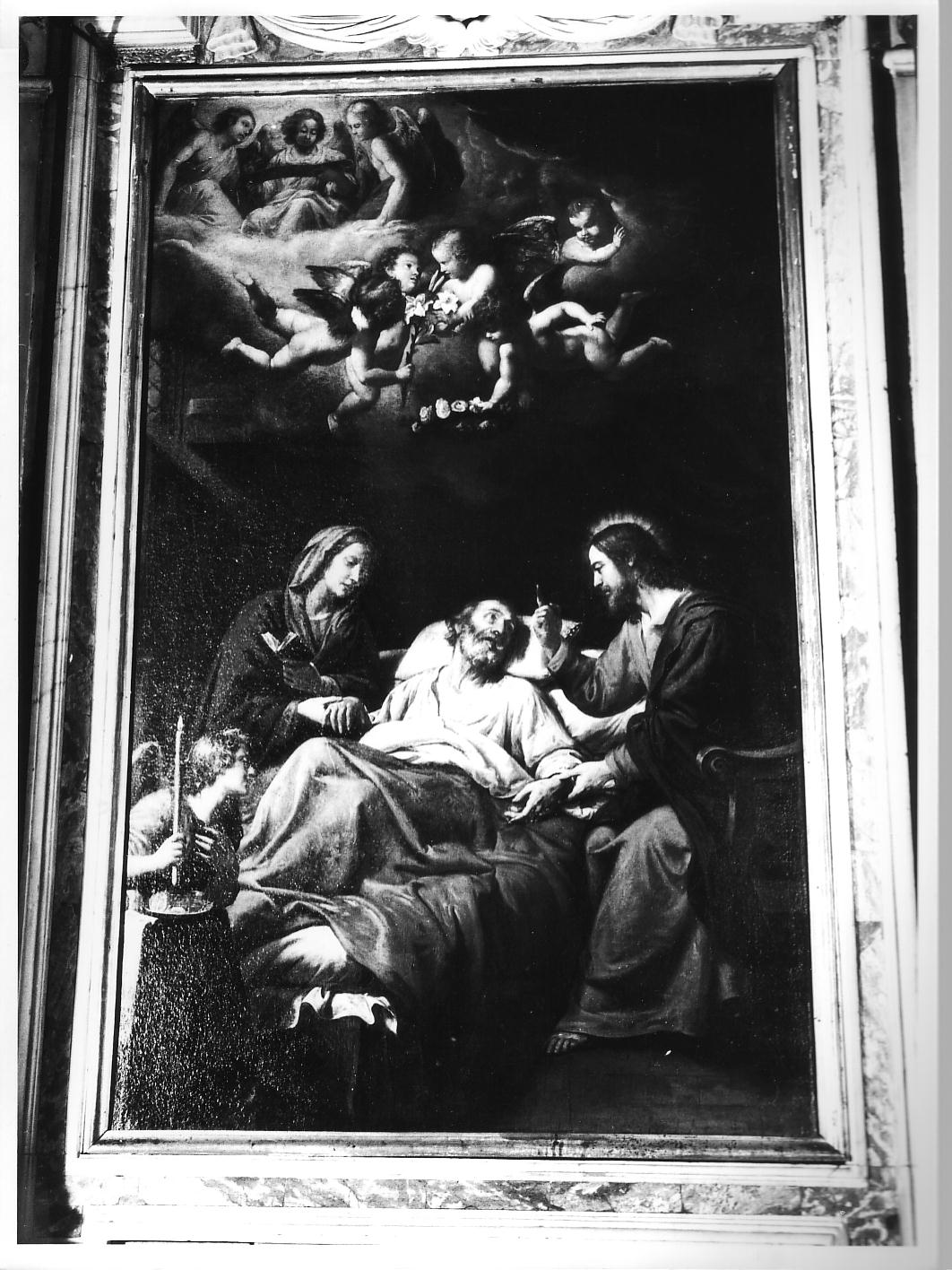 morte di San Giuseppe (dipinto, opera isolata) di Fiasella Domenico detto Sarzana (sec. XVII)
