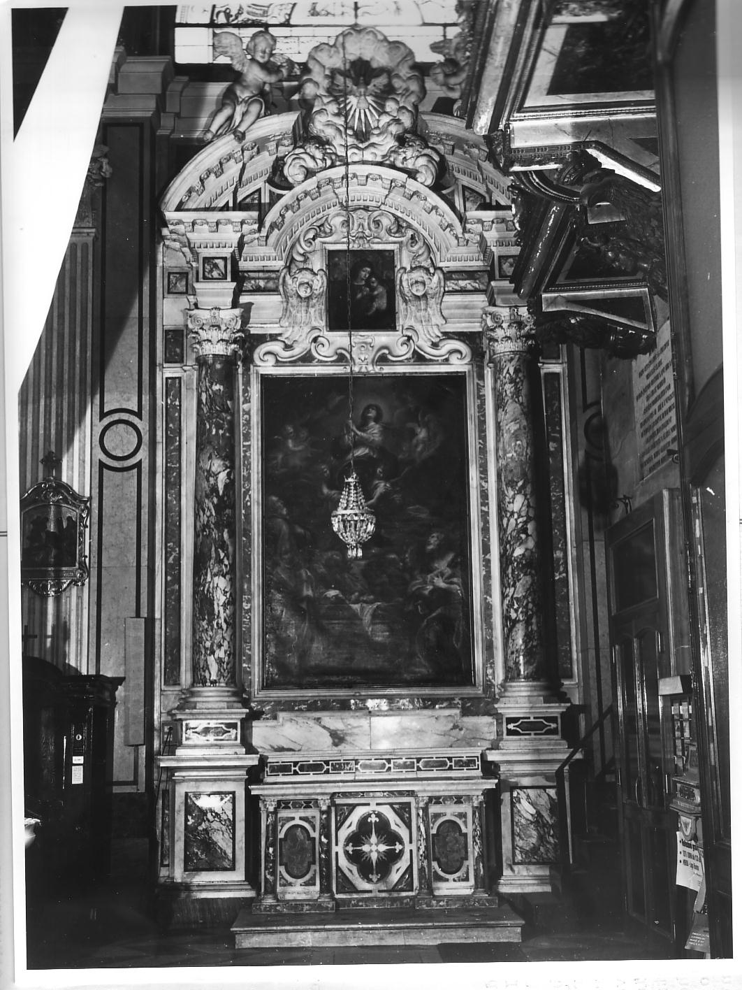 motivi decorativi architettonici (fastigio d'altare, elemento d'insieme) - bottega ligure (sec. XVII)