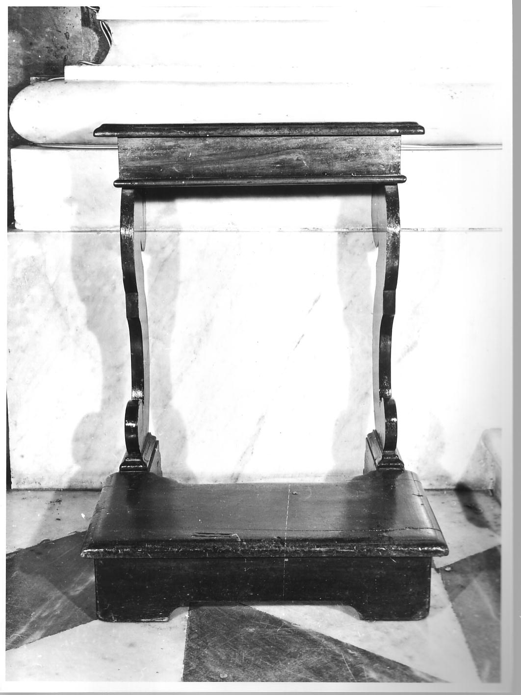 inginocchiatoio, opera isolata - bottega ligure (sec. XIX)