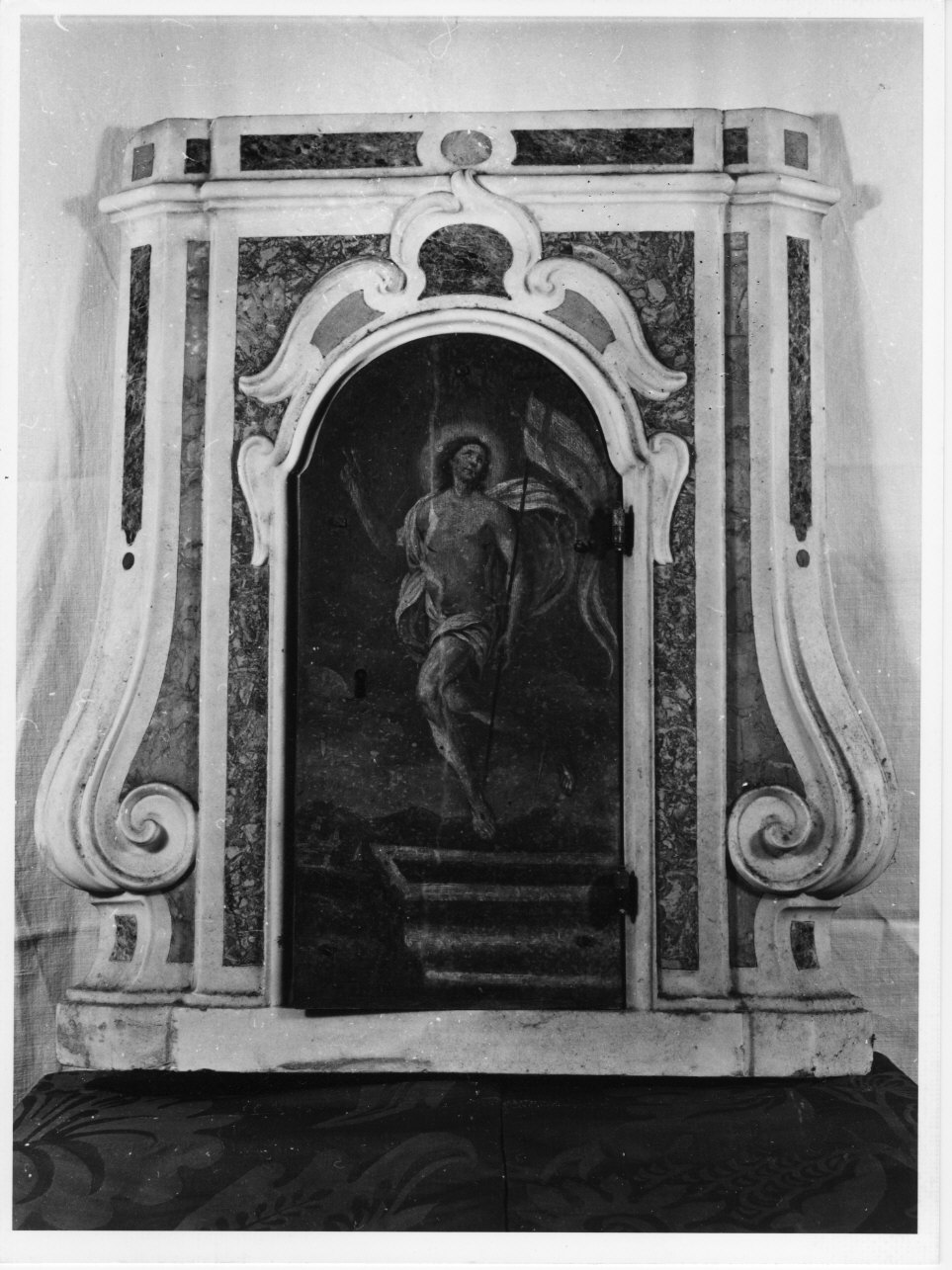 Cristo risorto (sportello di tabernacolo, opera isolata) - ambito ligure (sec. XVIII)