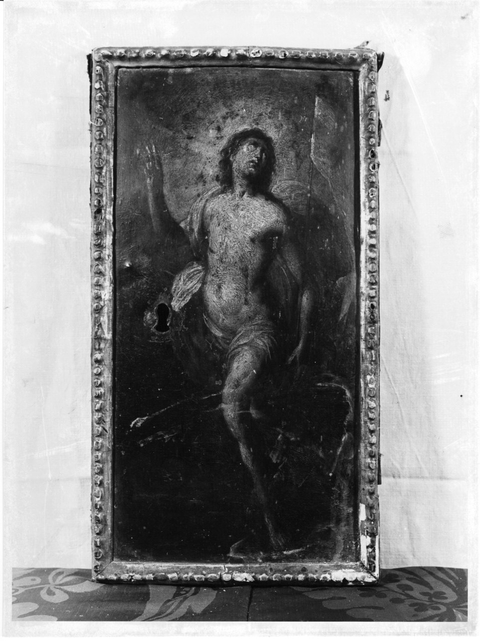 Cristo risorto (sportello di tabernacolo, opera isolata) - bottega ligure (sec. XVIII)