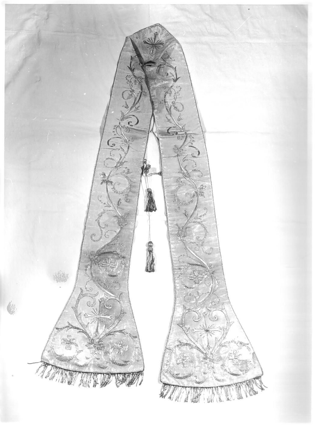 motivi decorativi a girali vegetali (stola, opera isolata) - manifattura ligure (fine/inizio secc. XVIII/ XIX)