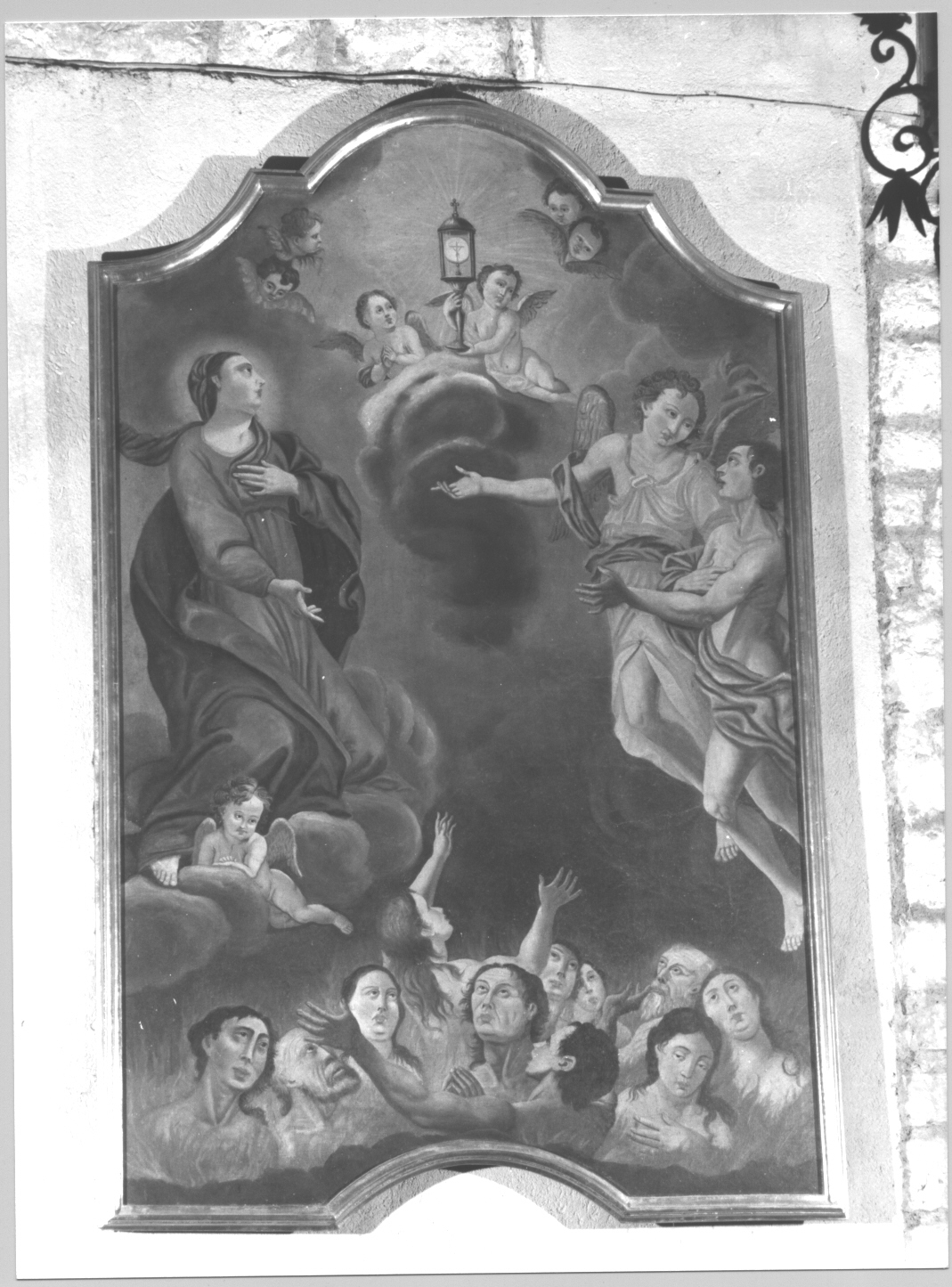 Madonna che intercede per le anime del purgatorio (dipinto, opera isolata) - ambito ligure (seconda metà sec. XVIII)