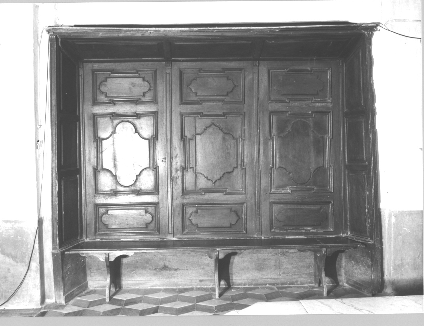 motivi decorativi geometrici (stalli del coro, serie) - bottega ligure (sec. XVIII)