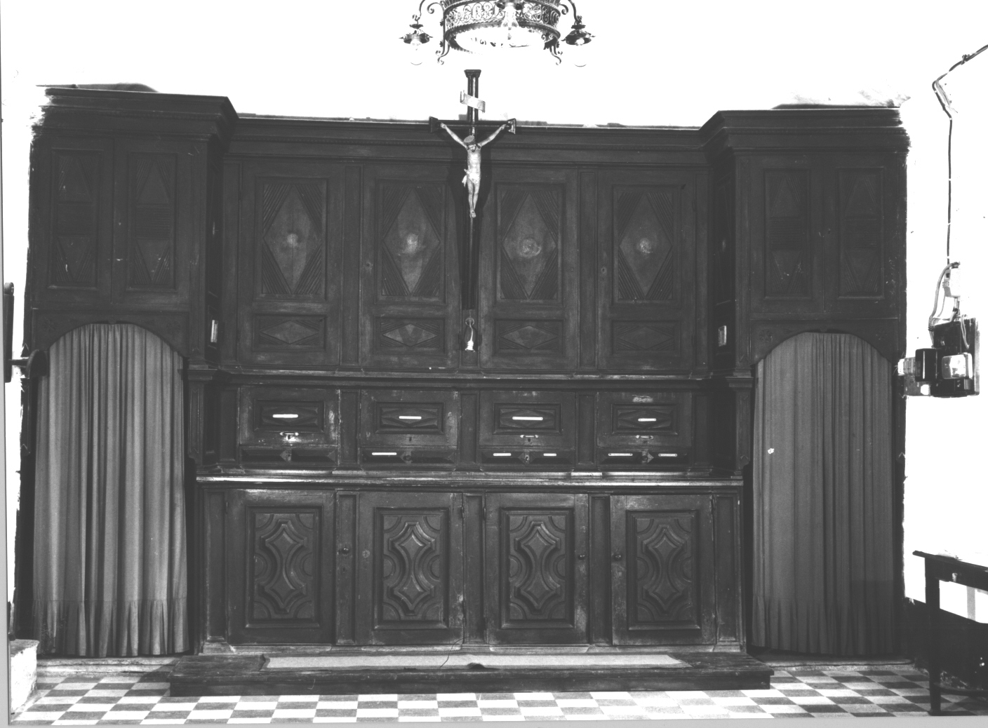 motivi decorativi geometrici (armadio, opera isolata) - bottega ligure (inizio sec. XIX)