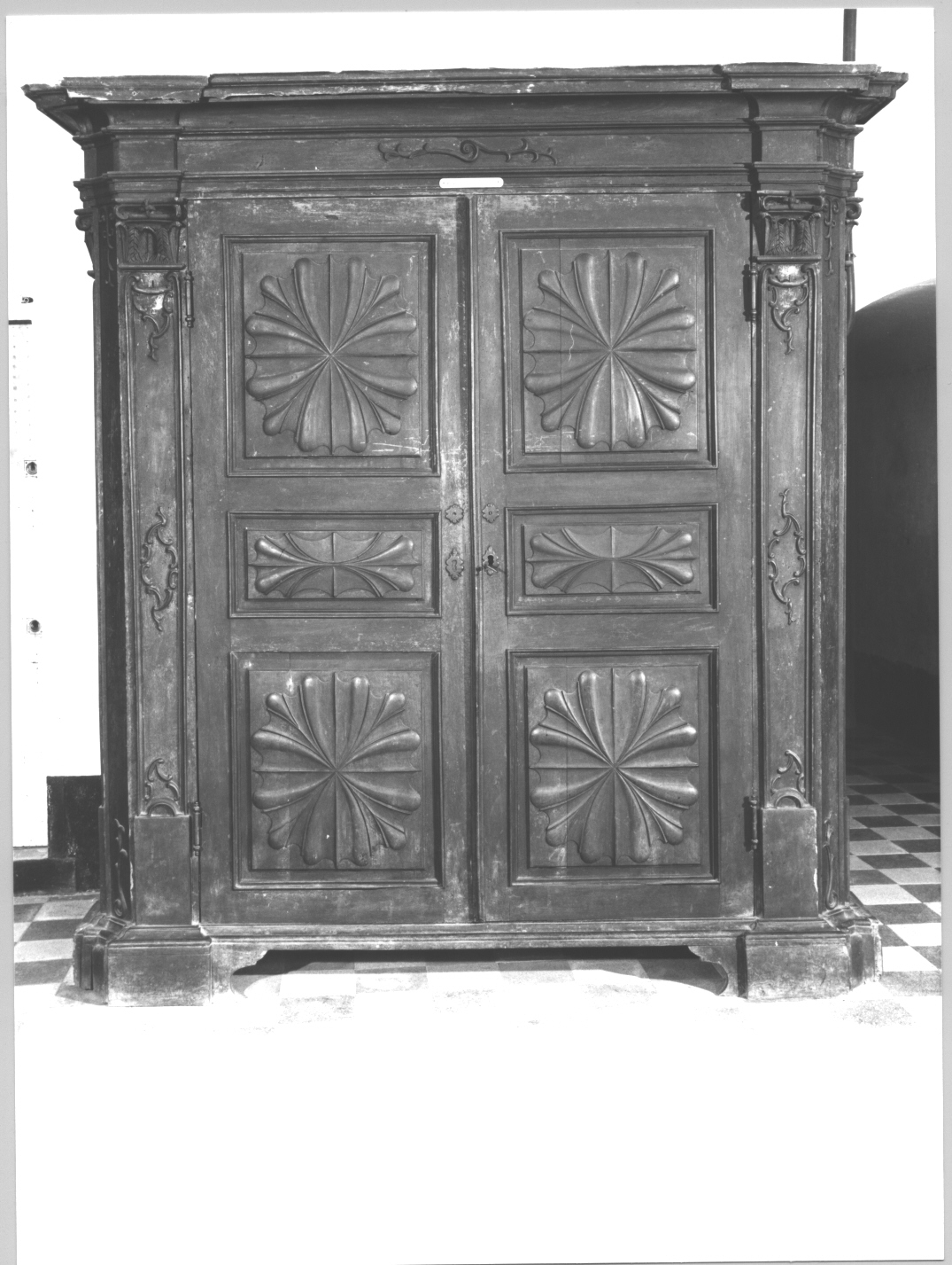 motivi decorativi astratti (armadio, opera isolata) - bottega ligure (sec. XVIII)