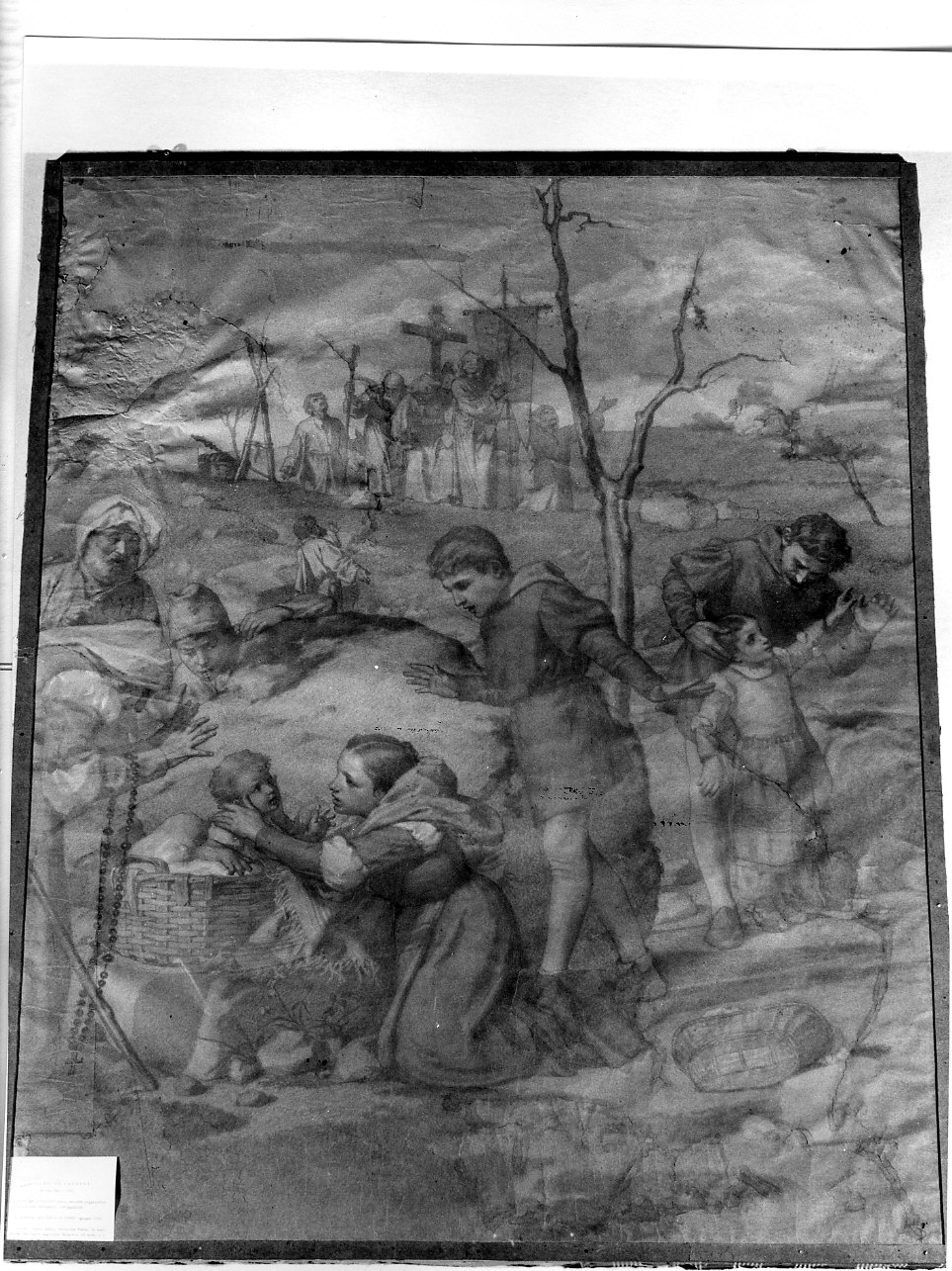 miracolo della Madonna (disegno preparatorio, opera isolata) di De Maestri Lazzaro (seconda metà sec. XIX)
