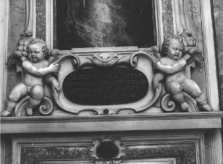 lapide commemorativa - bottega genovese (fine sec. XVI)