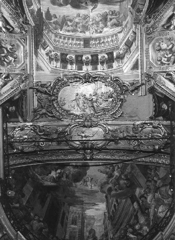 arrivo delle reliqiuie di San Siro in Libia (decorazione plastica, elemento d'insieme) di Carlone Giovanni Battista (attribuito) (metà sec. XVII)