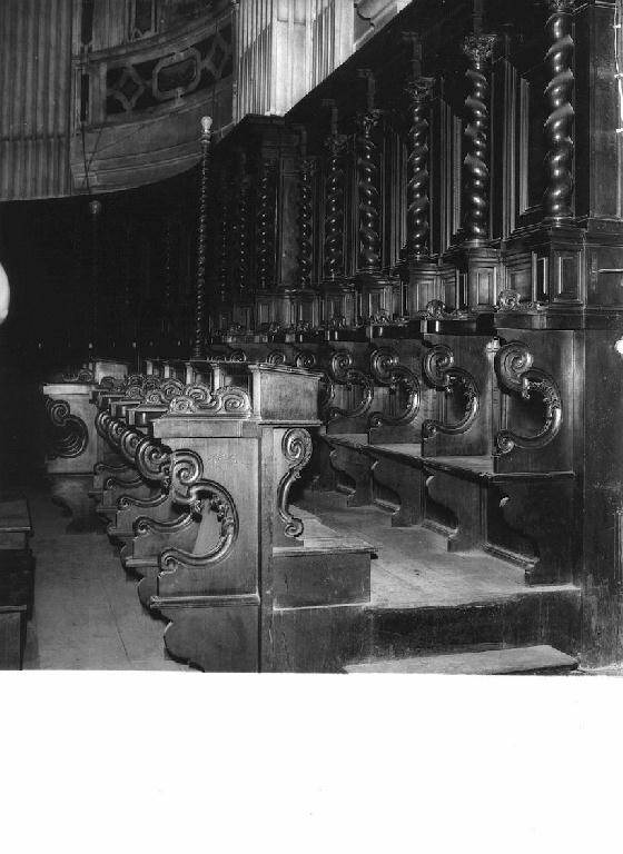 motivi decorativi (stalli del coro) di Torriglia Antonio (bottega) (secondo quarto sec. XVII)