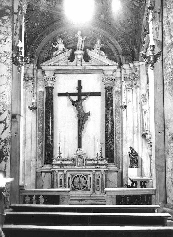 elementi decorativi (altare, elemento d'insieme) di Carlone Taddeo (attribuito), Orsolino Battista (attribuito) (fine/inizio secc. XVI/ XVII)