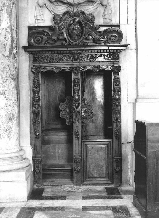 elementi decorativi (confessionale) - bottega ligure (inizio sec. XVII)