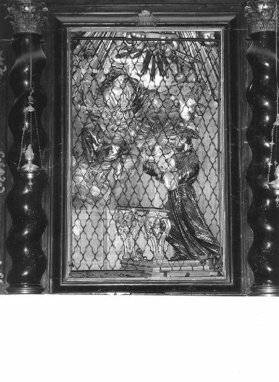 Madonna porge il bambino a San Gaetano di Thiene (ancona, elemento d'insieme) di Torre Giovanni Andrea (attribuito) (seconda metà sec. XVIII)
