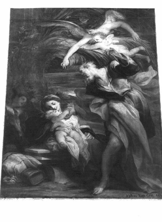 riposo nella fuga in Egitto (dipinto) di De Ferrari Gregorio (attribuito) (seconda metà sec. XVII)