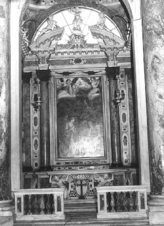 altare, elemento d'insieme di Carlone Giuseppe (attribuito) (fine/inizio secc. XVI/ XVII)