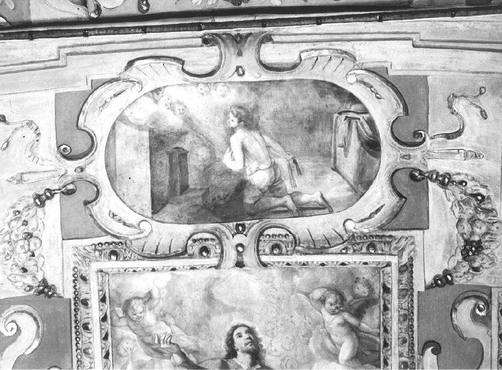 San Rocco (dipinto, elemento d'insieme) di Carlone Giovanni detto Genovese (attribuito) (prima metà sec. XVII)