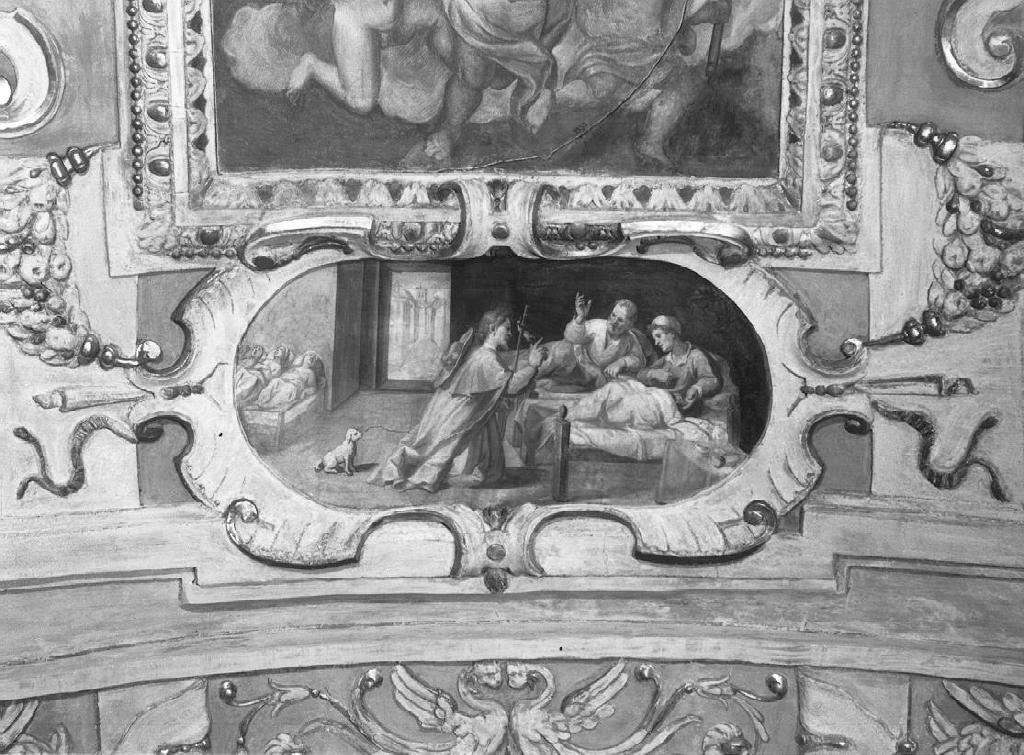 San Rocco guarisce gli appestati (dipinto, elemento d'insieme) di Carlone Giovanni detto Genovese (attribuito) (prima metà sec. XVII)