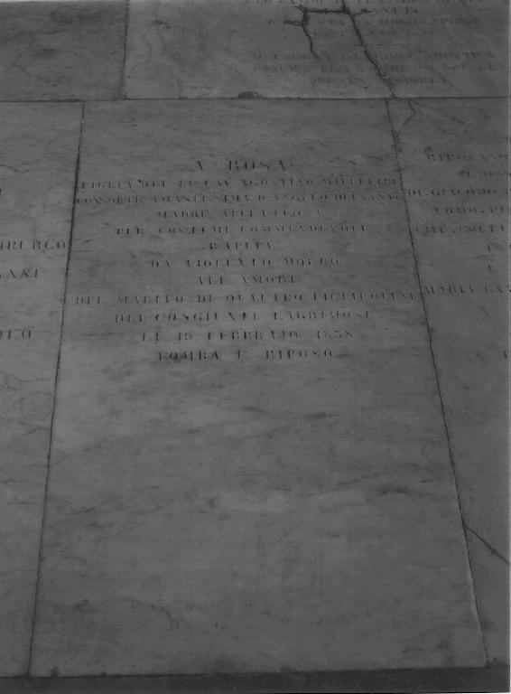 lapide tombale - bottega ligure (secondo quarto sec. XIX)