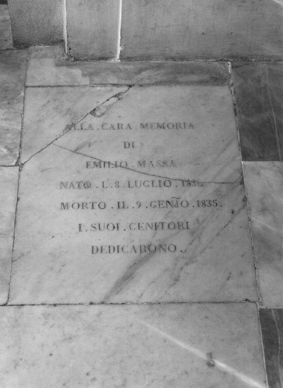 lapide tombale - bottega ligure (secondo quarto sec. XIX)