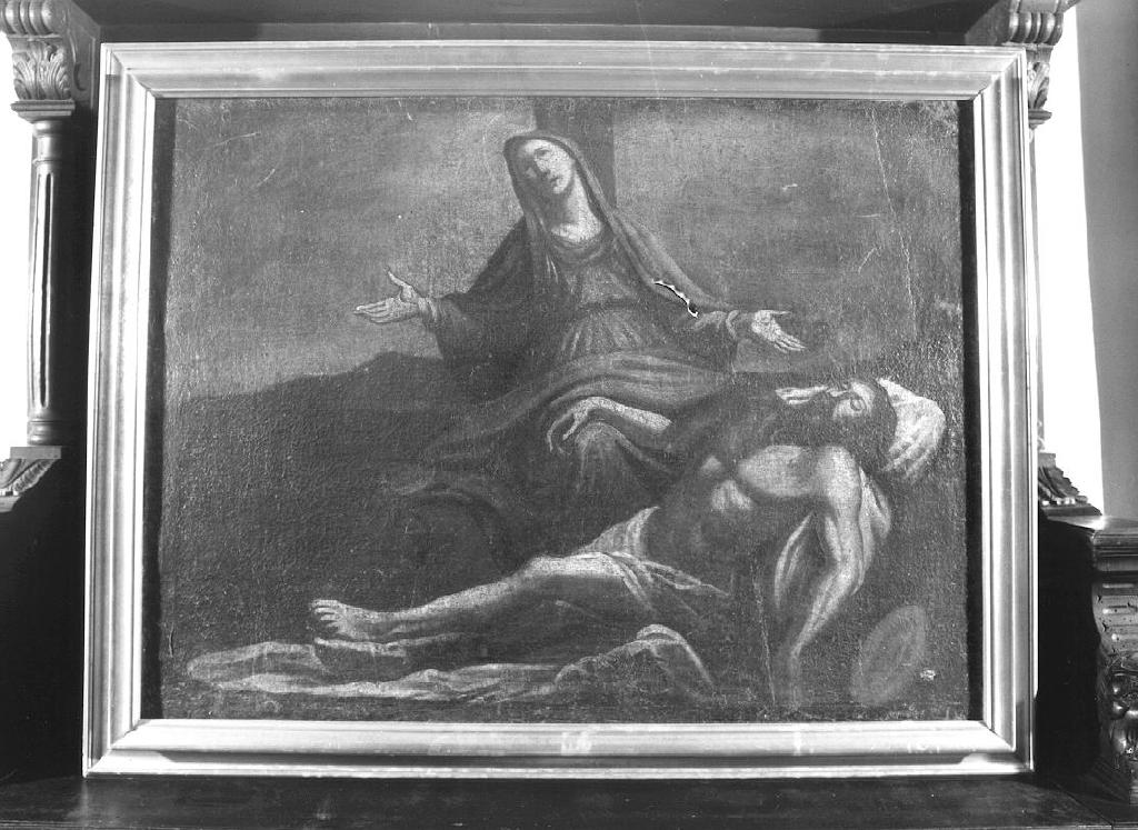compianto sul Cristo morto (dipinto) di Cambiaso Luca detto Luchetto (cerchia) (fine/inizio secc. XVI/ XVII)