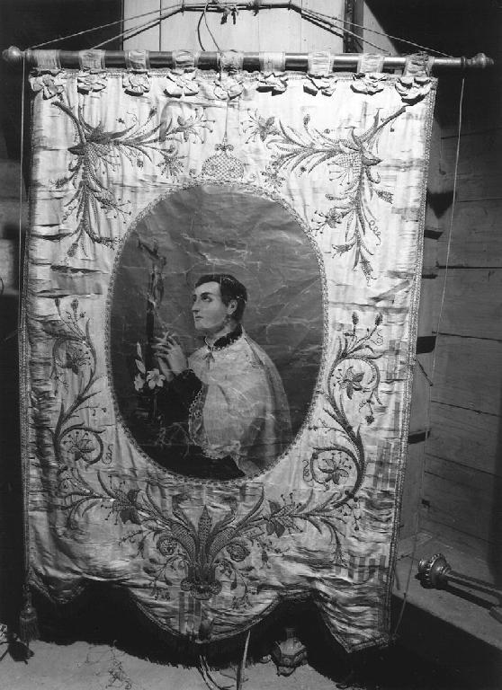 San Luigi Gonzaga (stendardo processionale) - manifattura ligure (sec. XIX)