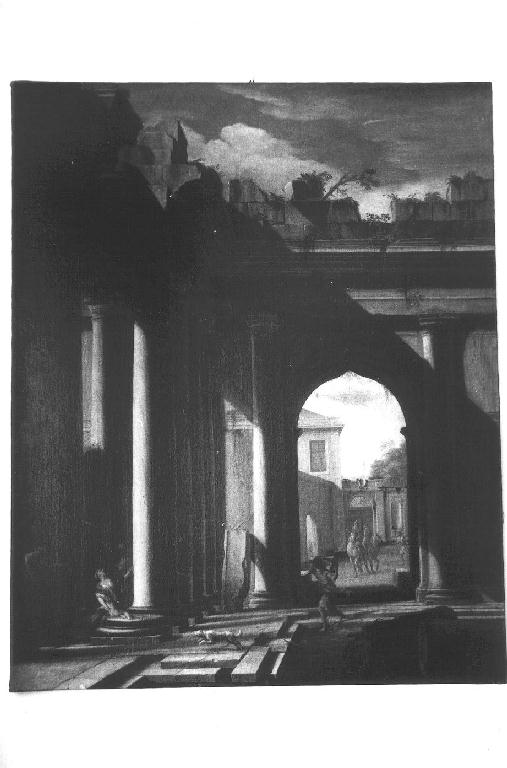 rovine con figure (dipinto) - bottega ligure (seconda metà sec. XVIII)