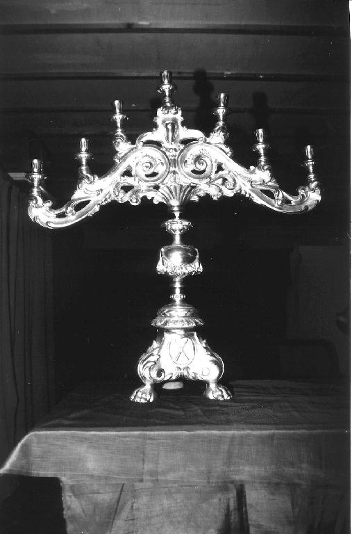 motivi decorativi (menorah) - bottega ligure (ultimo quarto sec. XIX)